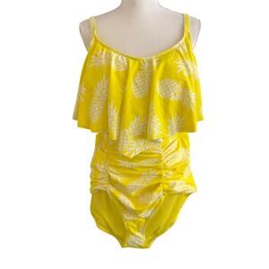 Torrid pineapple novelty 3x swim set yellow and white